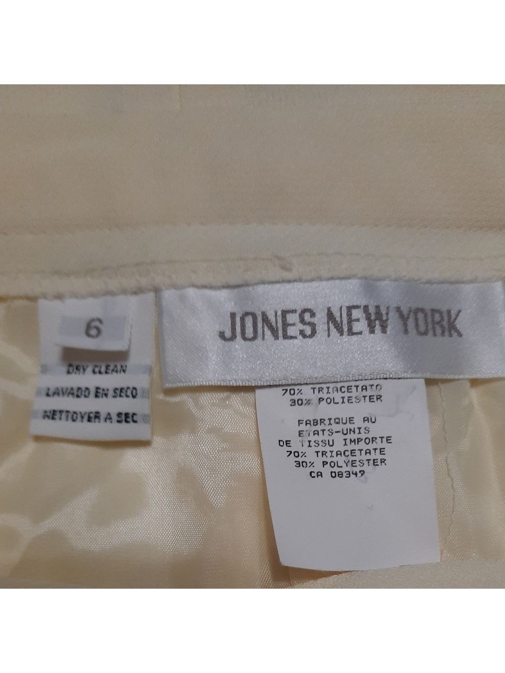 Jones New York Yellow Pencil Skirt Size 6 NWT - Picture 4 of 5